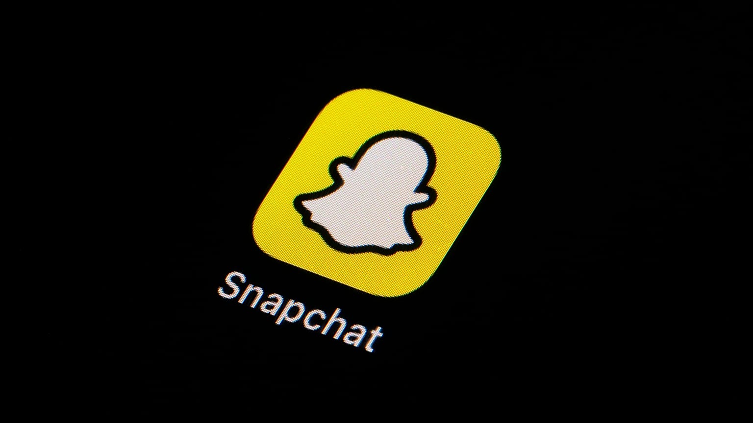 Snapchat app icon displayed on smartphone screen