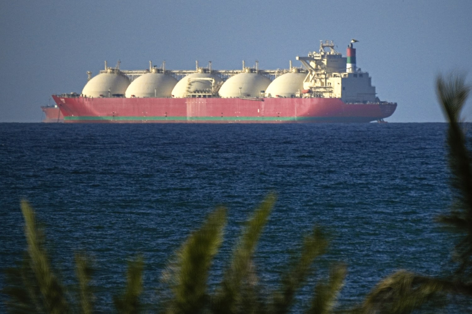 Aerial view of Strait of Hormuz