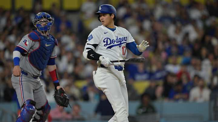 Ohtani trong lúc thi đấu tại Dodger Stadium